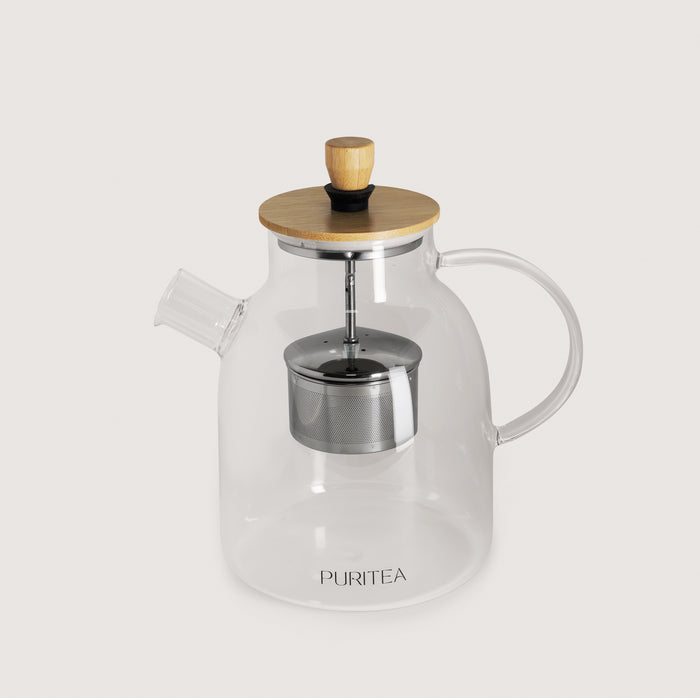 Puritea glazen theepot met liftable theezeef