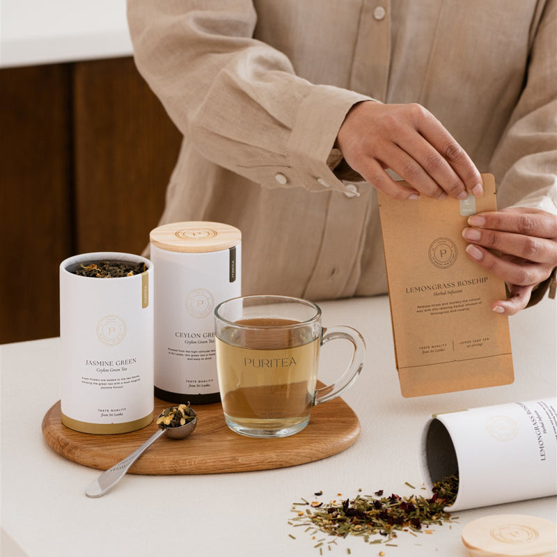 citroengras rozenbottel losse kruidenthee navulverpakking sfeer