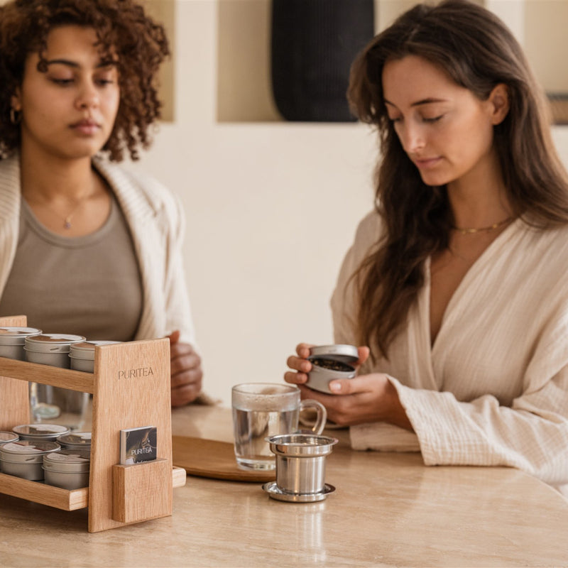 puritea theedienbladblikje jasmine pearls sfeer