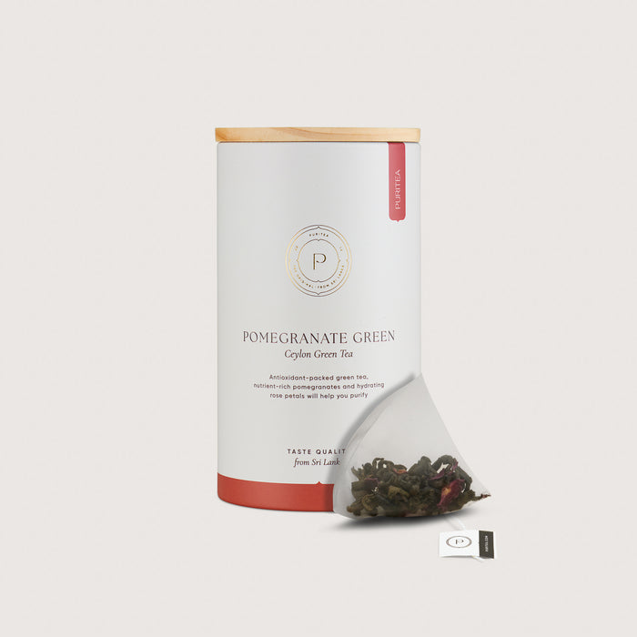 granaatappel groene theezakjes bewaarkoker