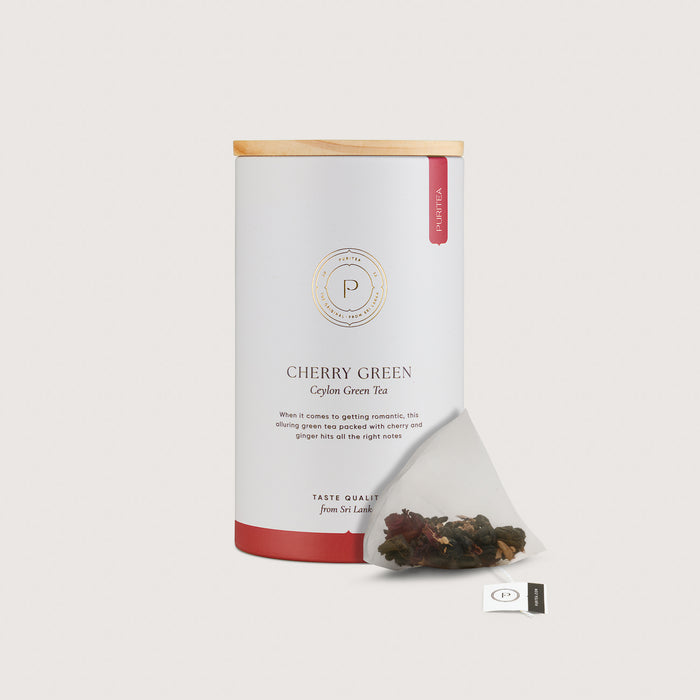 kersen gember groene theezakjes bewaarkoker