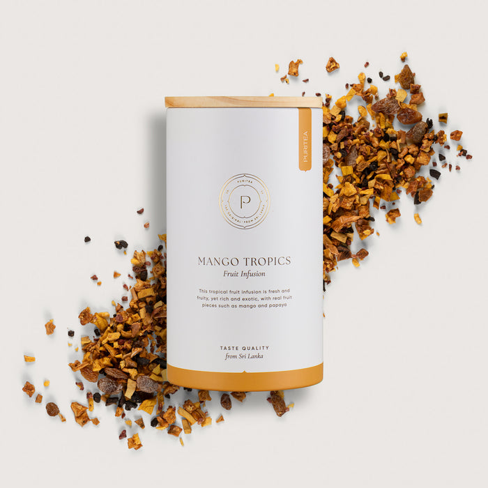 mango losse vruchtenthee bewaarkoker