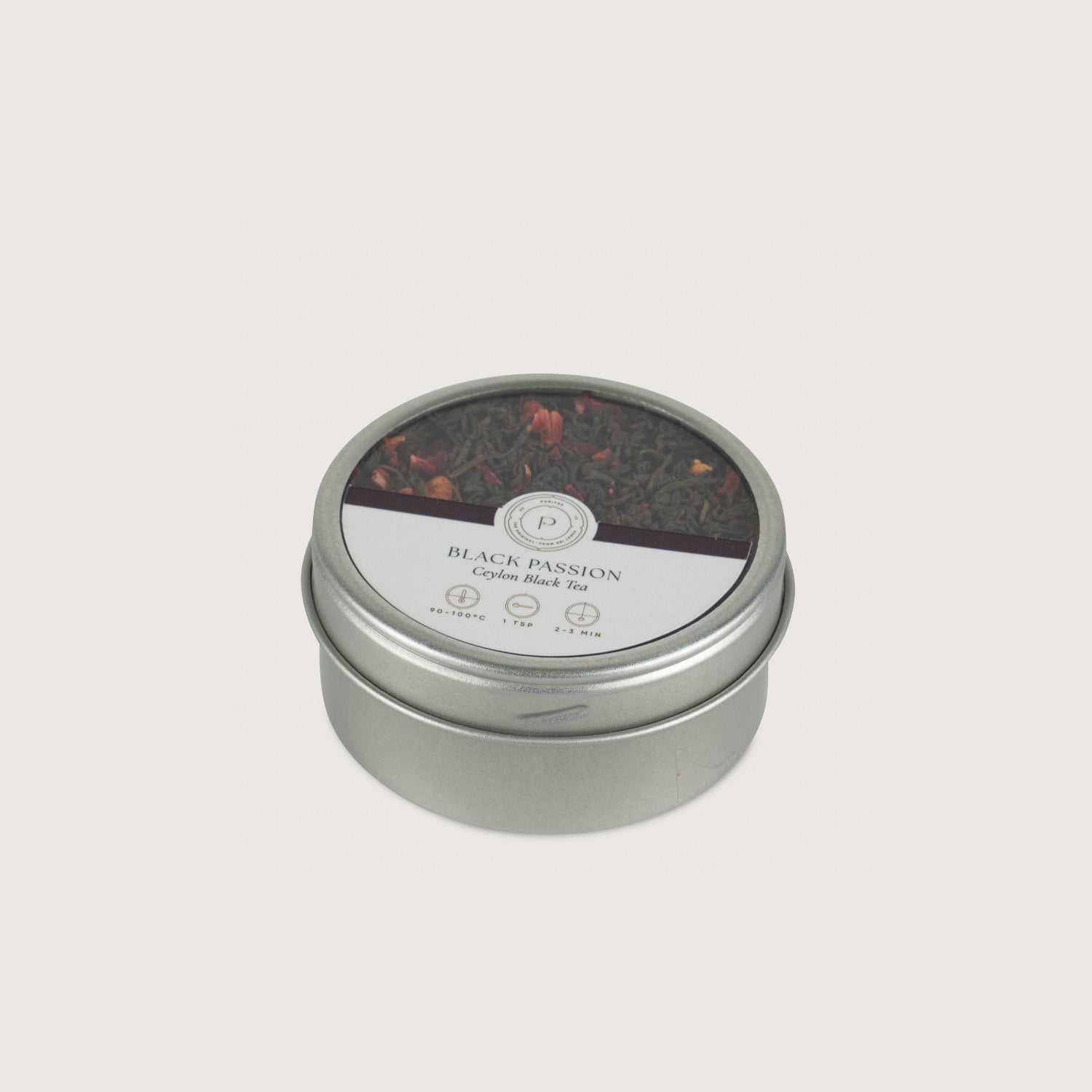 puritea theedienbladblikje black passion