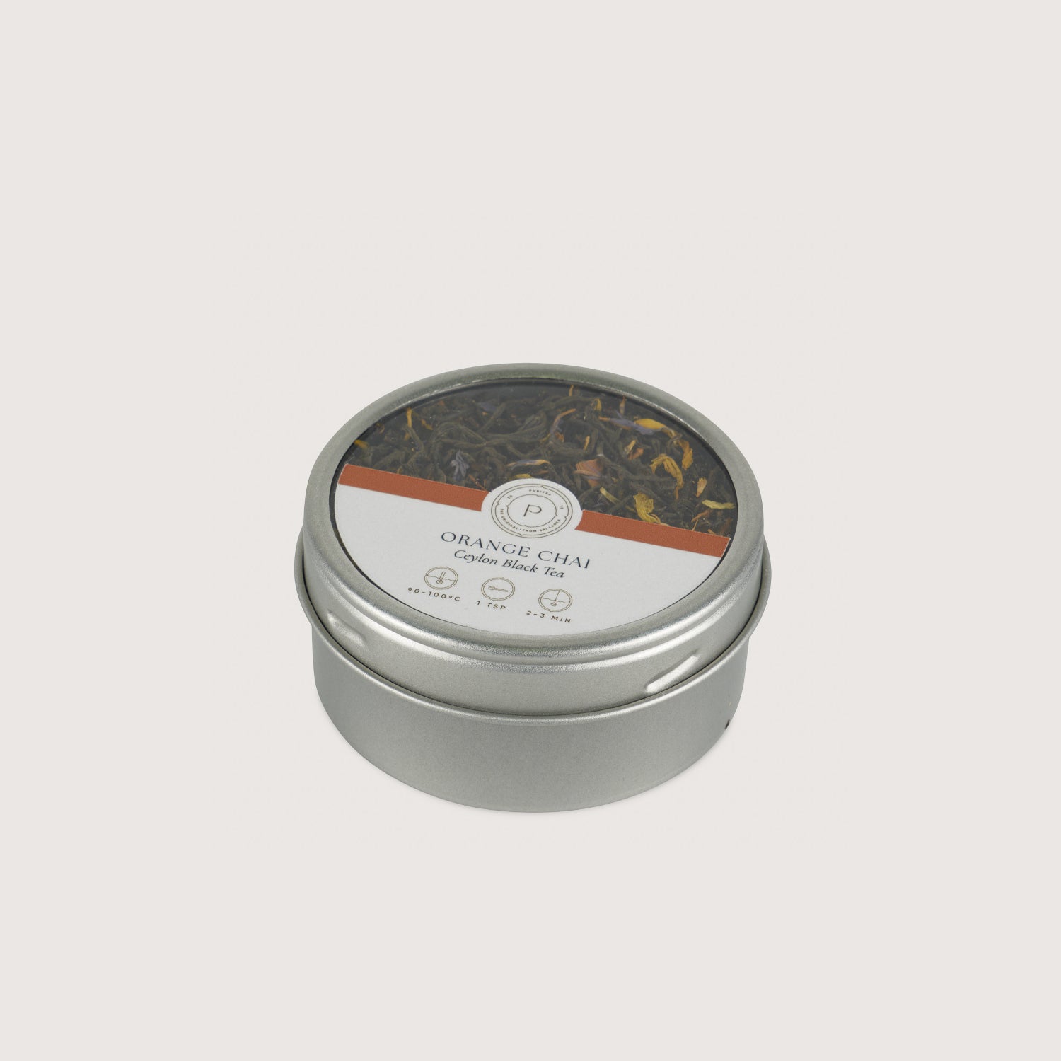 puritea theedienbladblikje orange chai