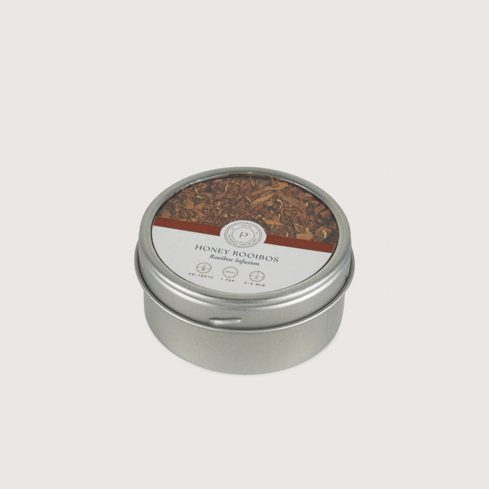 puritea theedienbladblikje honey rooibos